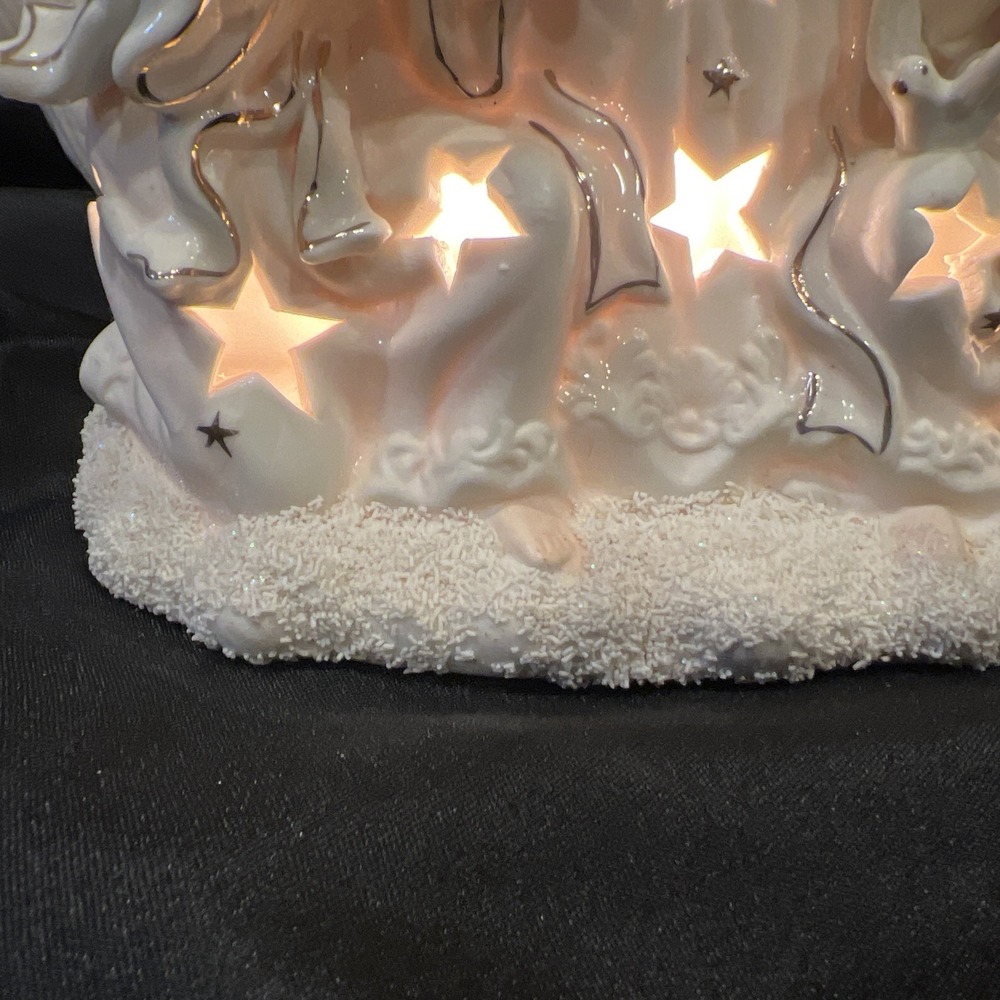 Vtg- Angel Bisque  Gold Accent Light‎ by JC Penney Home Collection - Christmas - Picture 8 of 16